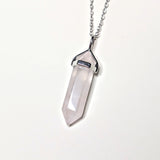 Rose Quartz - Hexagonal Crystal Pointed Necklace