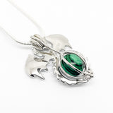 Dragon Charm Pendant - Sterling Silver Aromatherapy Diffuser Necklace