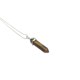 Tiger's Eye - Hexagonal Crystal Pointed Necklace