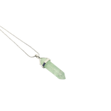 Green Fluorite - Hexagonal Crystal Pointed Necklace