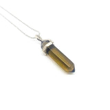 Smoky Quartz - Hexagonal Crystal Pointed Necklace