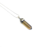 Smoky Quartz - Hexagonal Crystal Pointed Necklace
