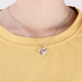 Heart Charm Pendant - Sterling Silver Aromatherapy Diffuser Necklace