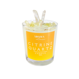 Manifest - Citrine & Clear Quartz Crystal Candle - 220g | 30cl (Jasmine Sambac)