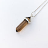 Smoky Quartz - Hexagonal Crystal Pointed Necklace