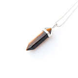 Tiger's Eye - Hexagonal Crystal Pointed Necklace