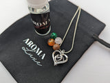 Heart Charm Pendant - Sterling Silver Aromatherapy Diffuser Necklace