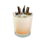 Protection - Tigers Eye Crystal Candle - 220g | 30cl (Cedarwood & Jasmine)