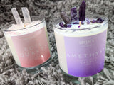 Relax - Amethyst Crystal Candle - 220g | 30cl (Lavender)