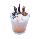 Protection - Tigers Eye Crystal Candle - 220g | 30cl (Cedarwood & Jasmine)