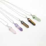 Rose Quartz - Hexagonal Crystal Pointed Necklace