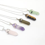 Tiger's Eye - Hexagonal Crystal Pointed Necklace
