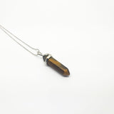 Tiger's Eye - Hexagonal Crystal Pointed Necklace