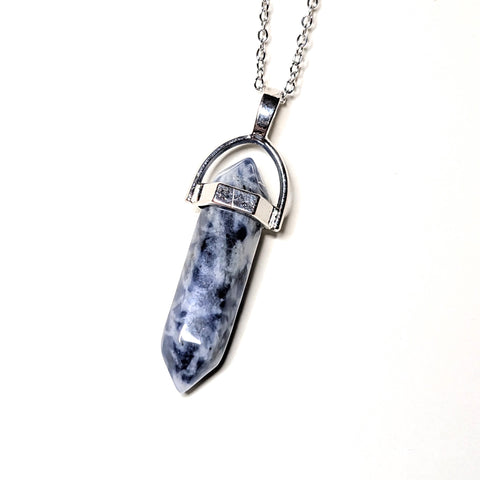 Sodalite - Hexagonal Crystal Pointed Necklace