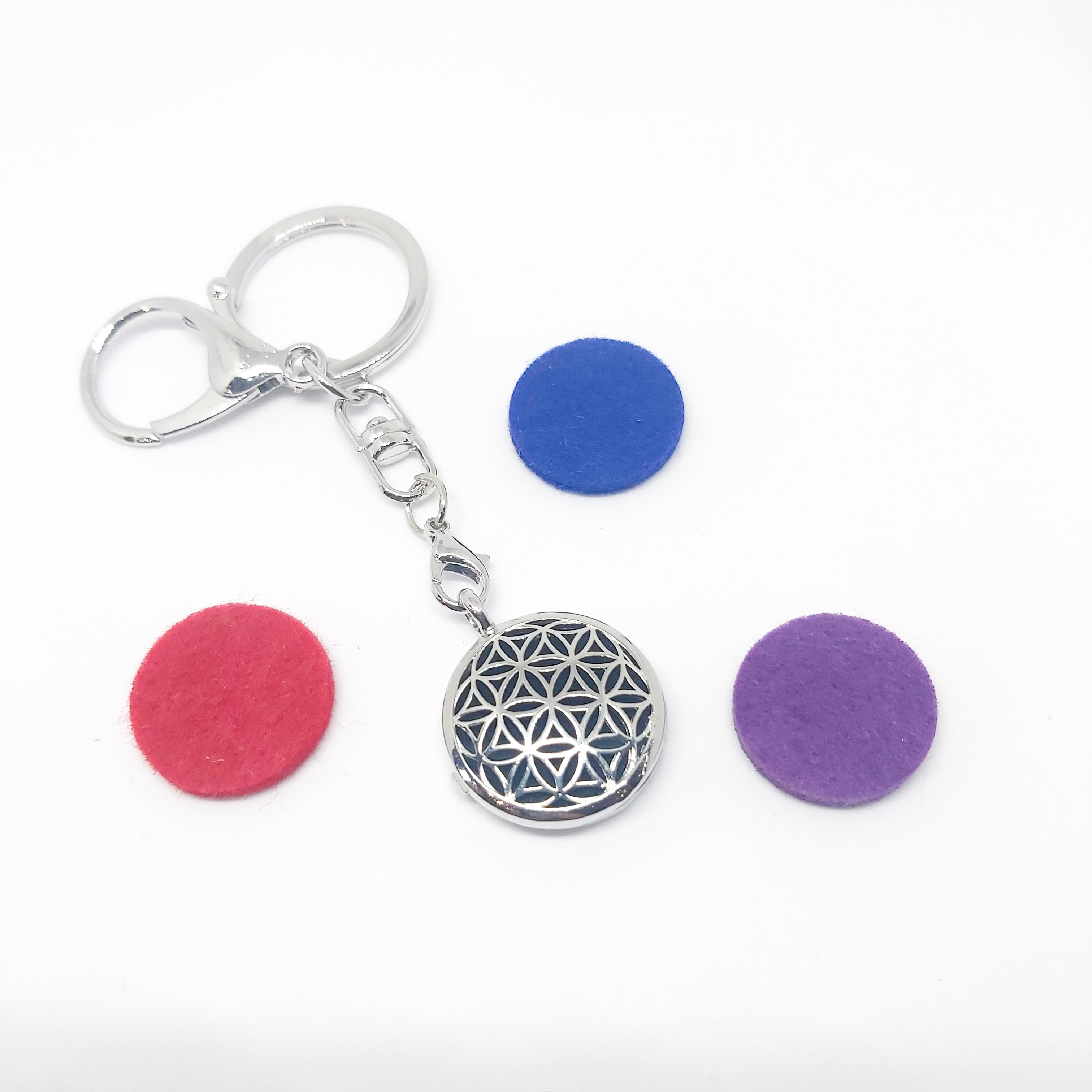 Keyring Diffuser Locket with Colour Pads - Various Scents