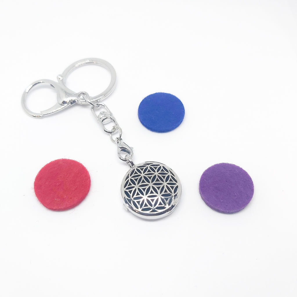 Keyring Diffuser Locket with Colour Pads - Various Scents