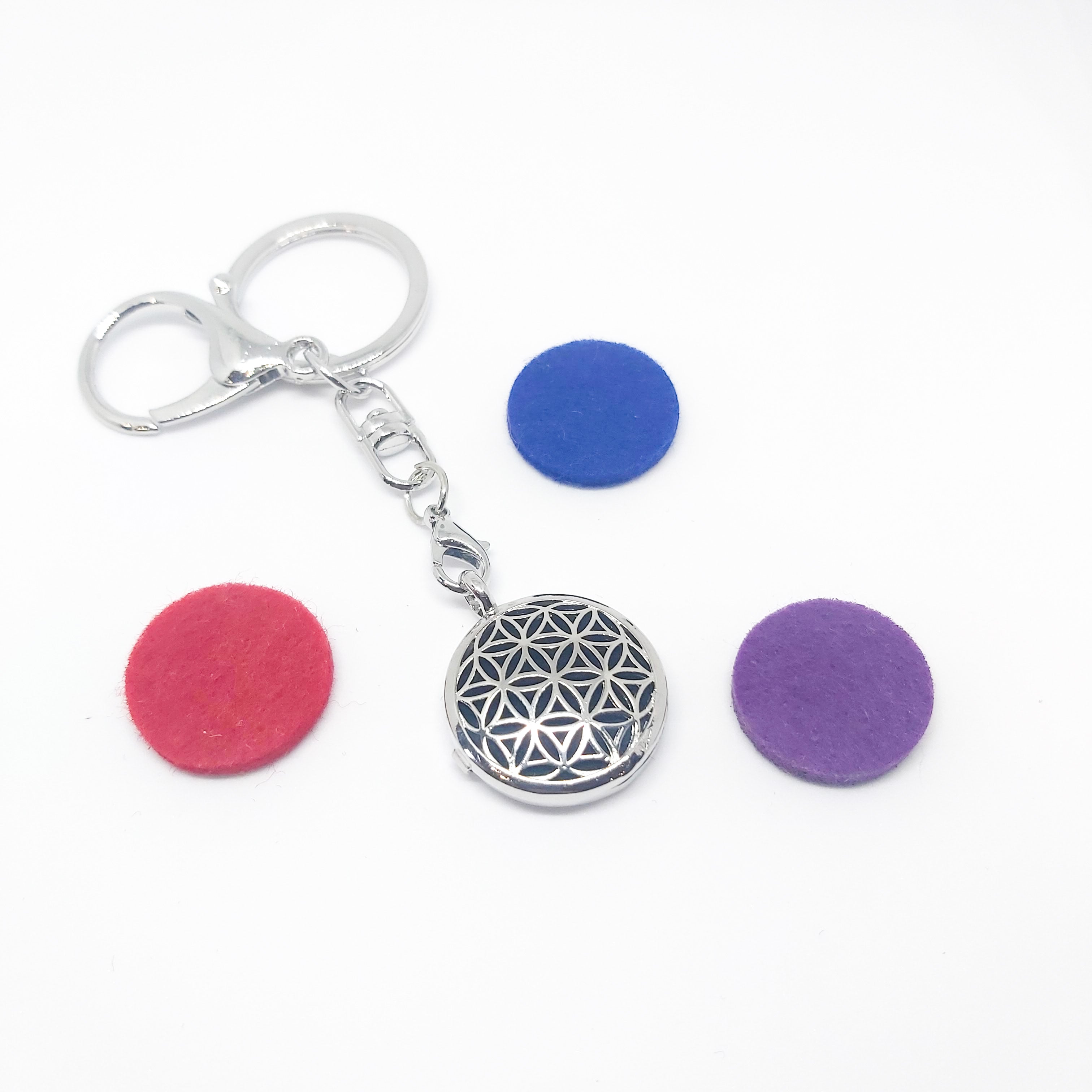 Keyring Diffuser Locket with Colour Pads - Various Scents
