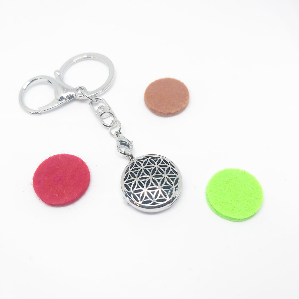 Keyring Diffuser Locket with Colour Pads - Various Scents