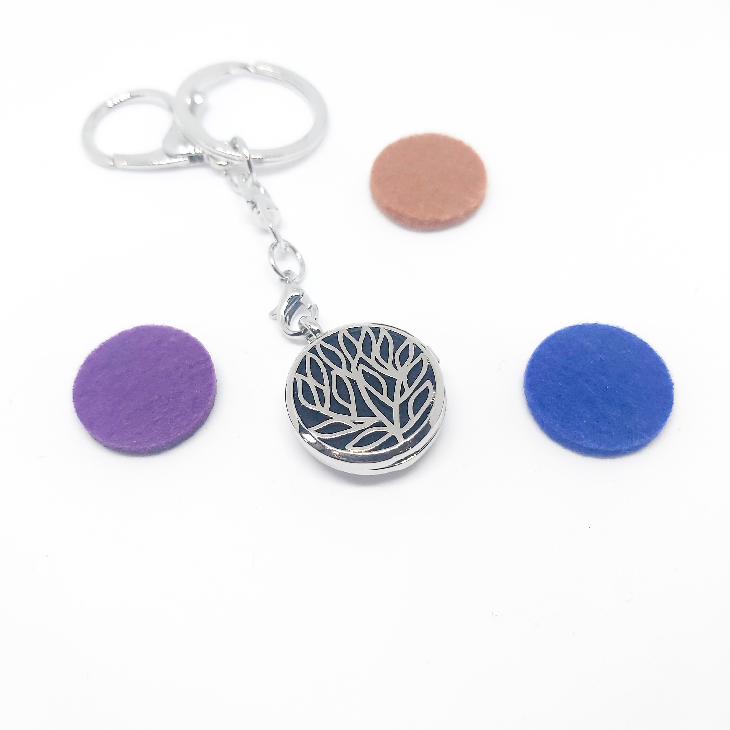 Keyring Diffuser Locket with Colour Pads - Various Scents
