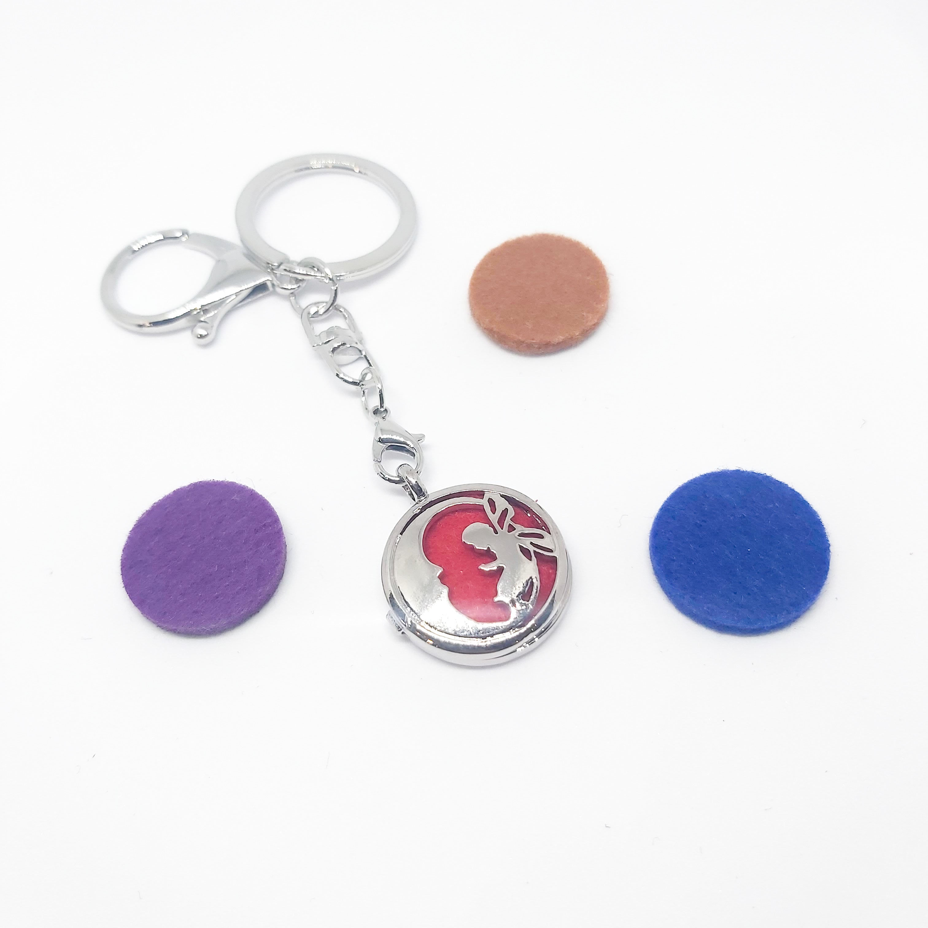 Keyring Diffuser Locket with Colour Pads - Various Scents