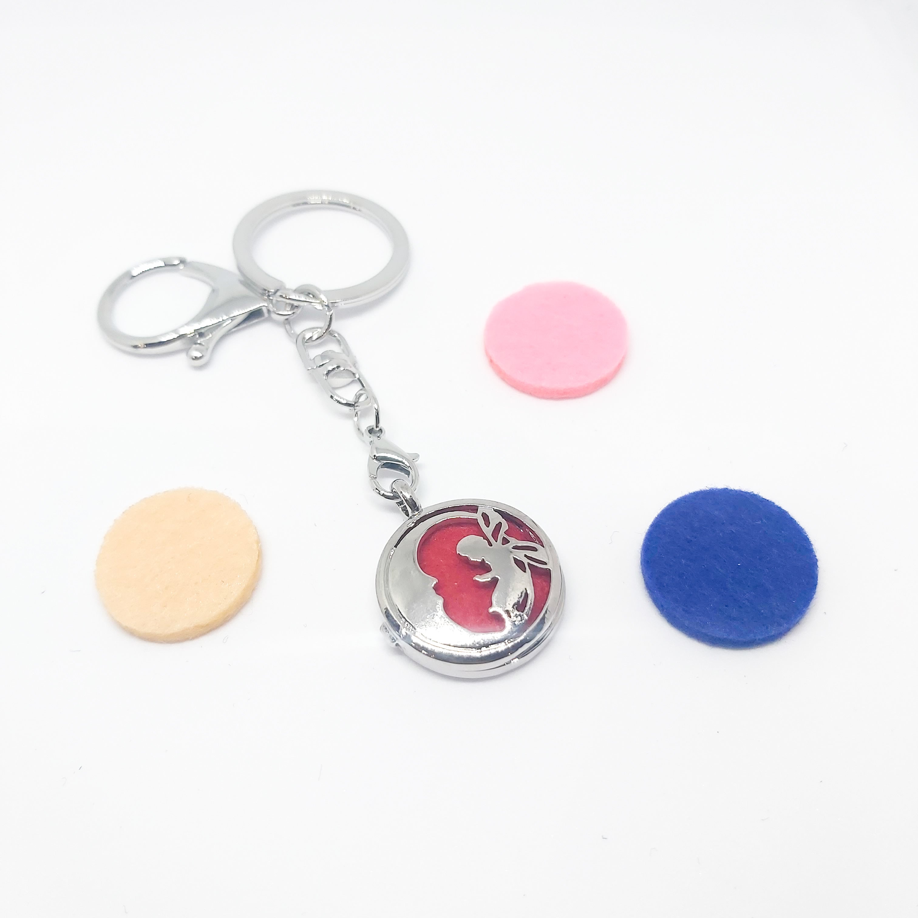 Keyring Diffuser Locket with Colour Pads - Various Scents