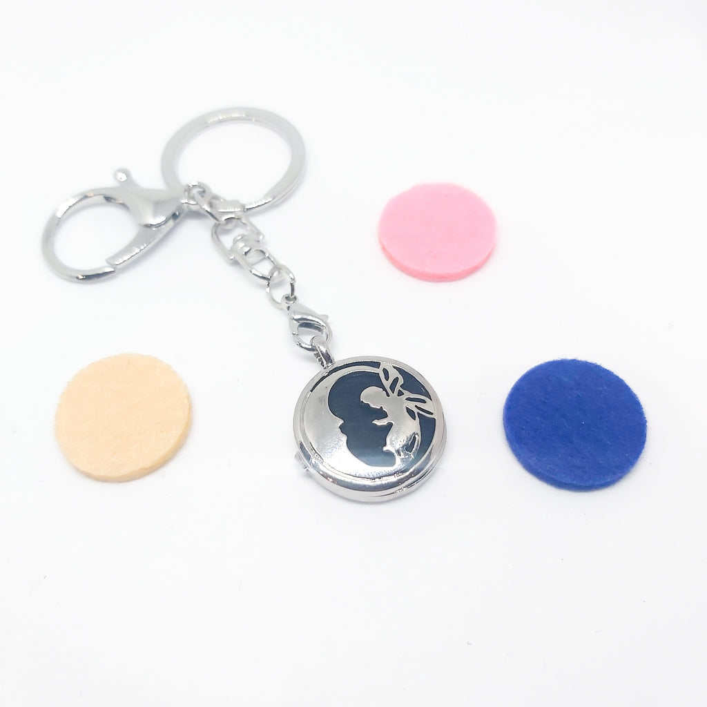 Keyring Diffuser Locket with Colour Pads - Various Scents