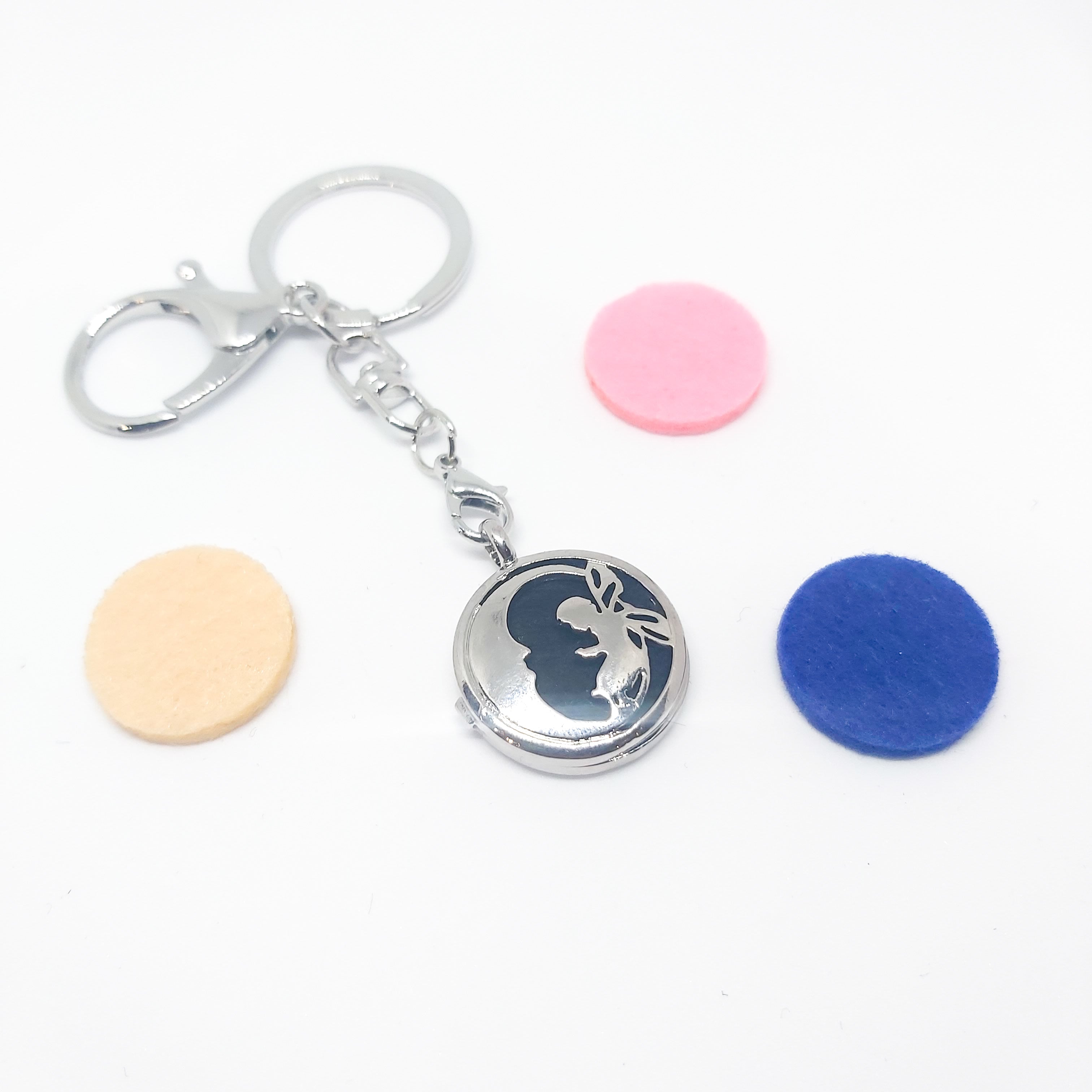 Keyring Diffuser Locket with Colour Pads - Various Scents