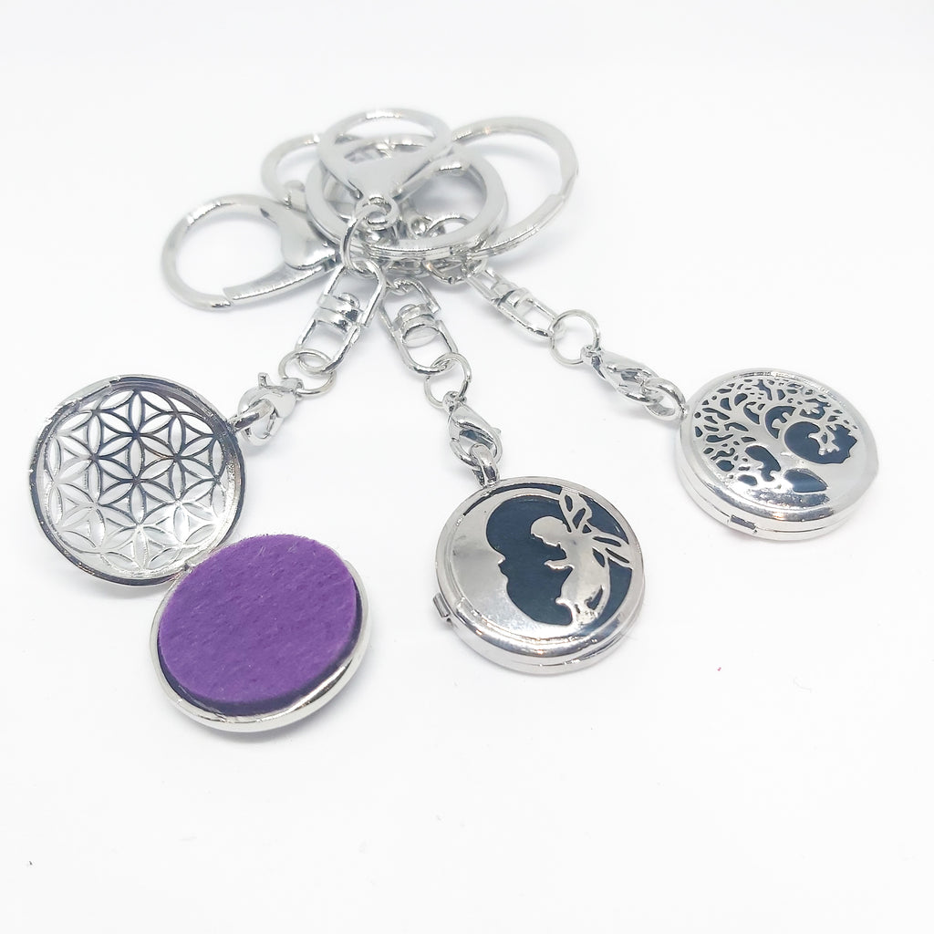 Keyring Diffuser Locket with Colour Pads - Various Scents