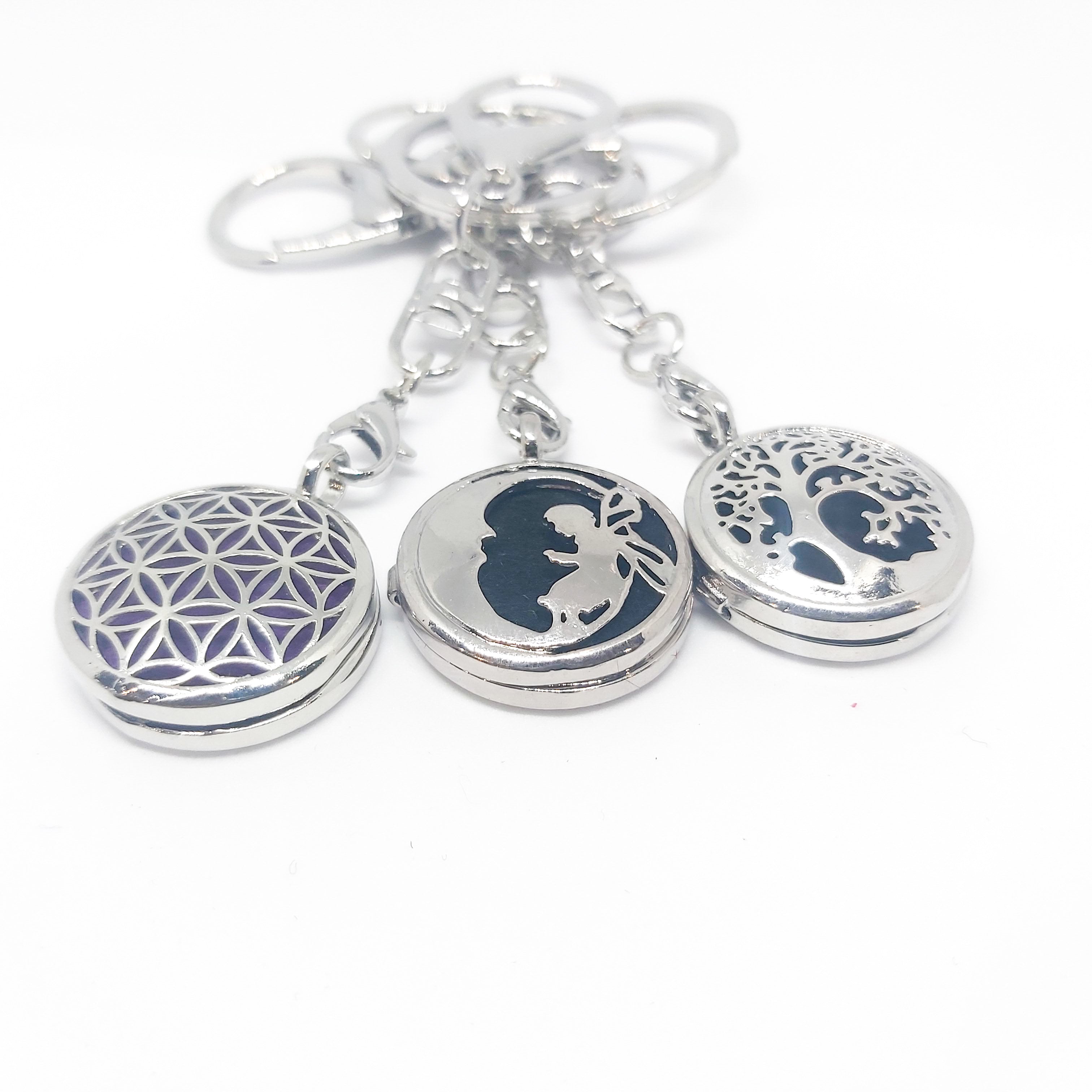 Keyring Diffuser Locket with Colour Pads - Various Scents