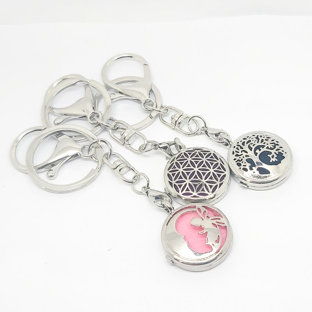Keyring Diffuser Locket with Colour Pads - Various Scents