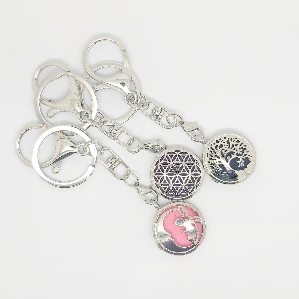 Keyring Diffuser Locket with Colour Pads - Various Scents