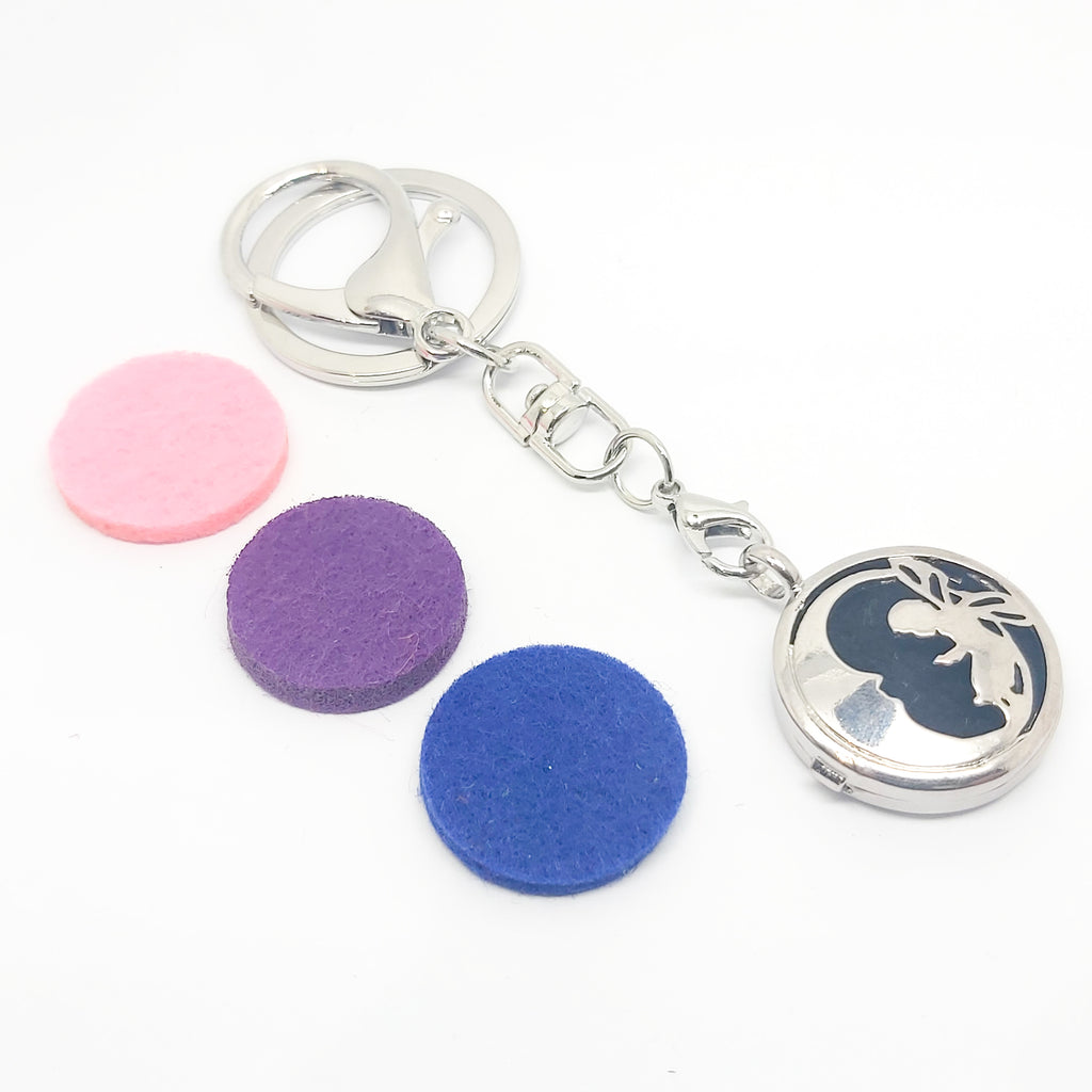 Keyring Diffuser Locket with Colour Pads - Various Scents