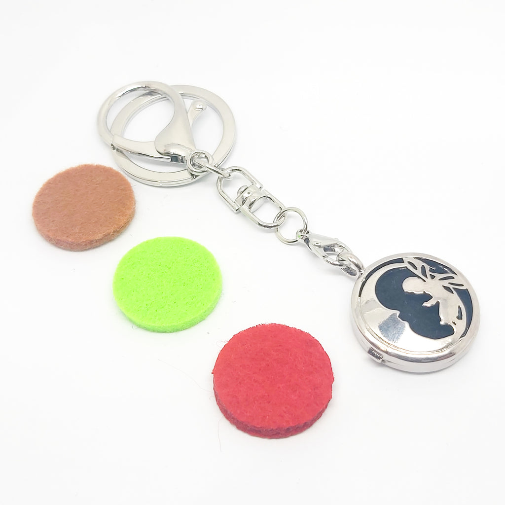 Keyring Diffuser Locket with Colour Pads - Various Scents