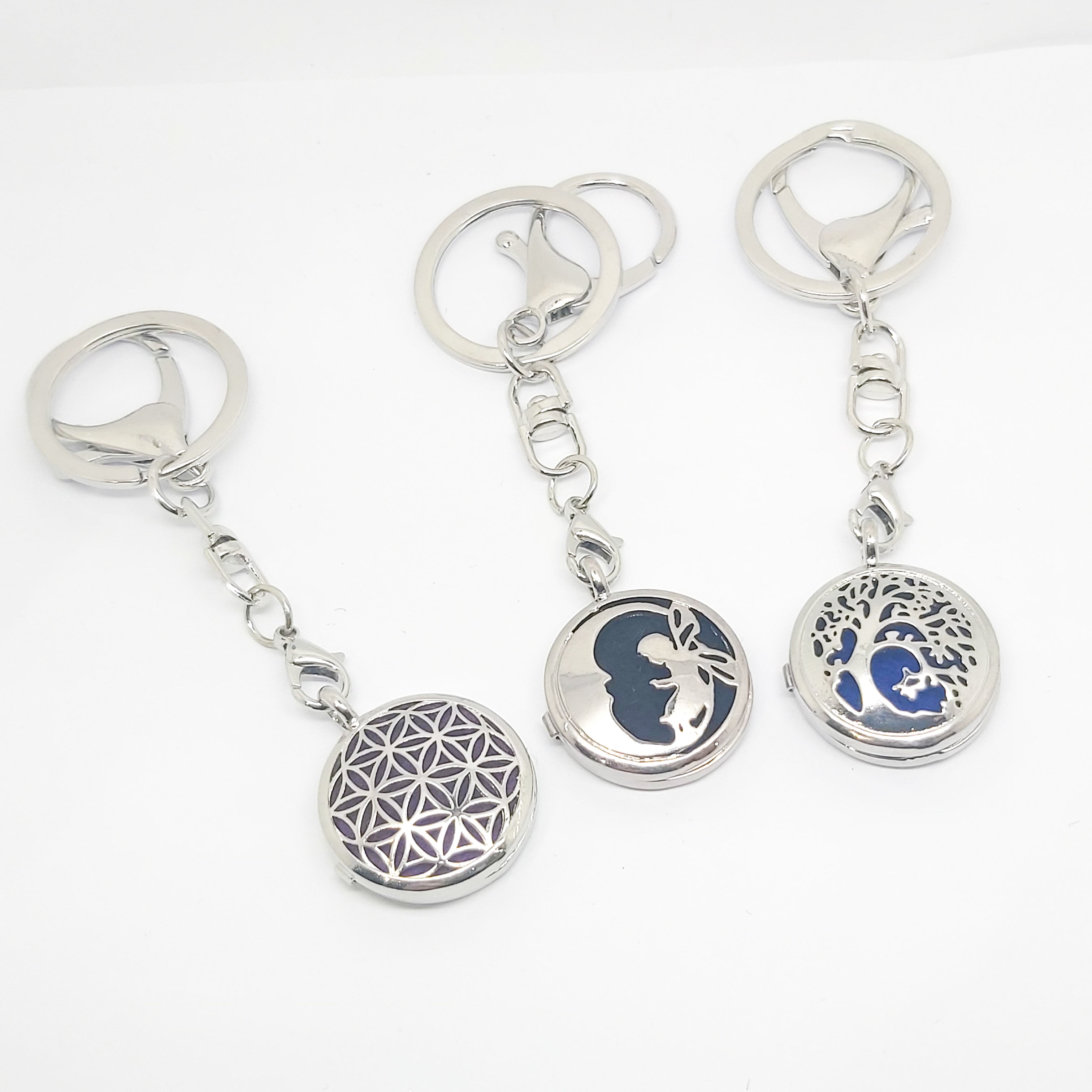 Keyring Diffuser Locket with Colour Pads - Various Scents