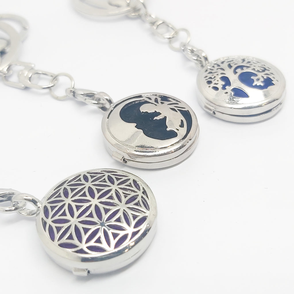 Keyring Diffuser Locket with Colour Pads - Various Scents