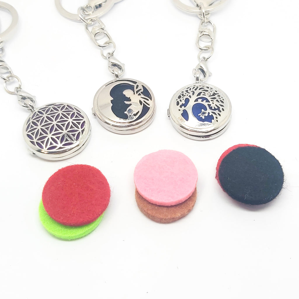 Keyring Diffuser Locket with Colour Pads - Various Scents
