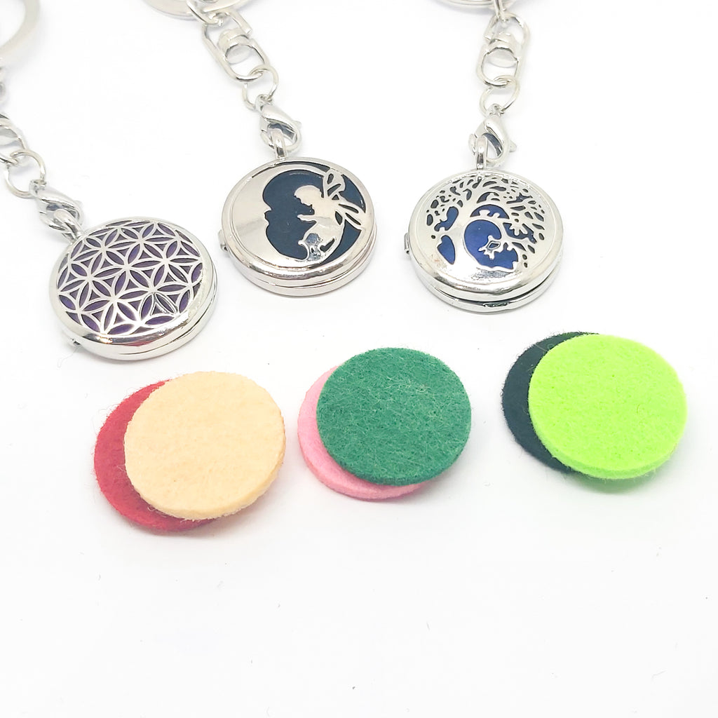 Keyring Diffuser Locket with Colour Pads - Various Scents