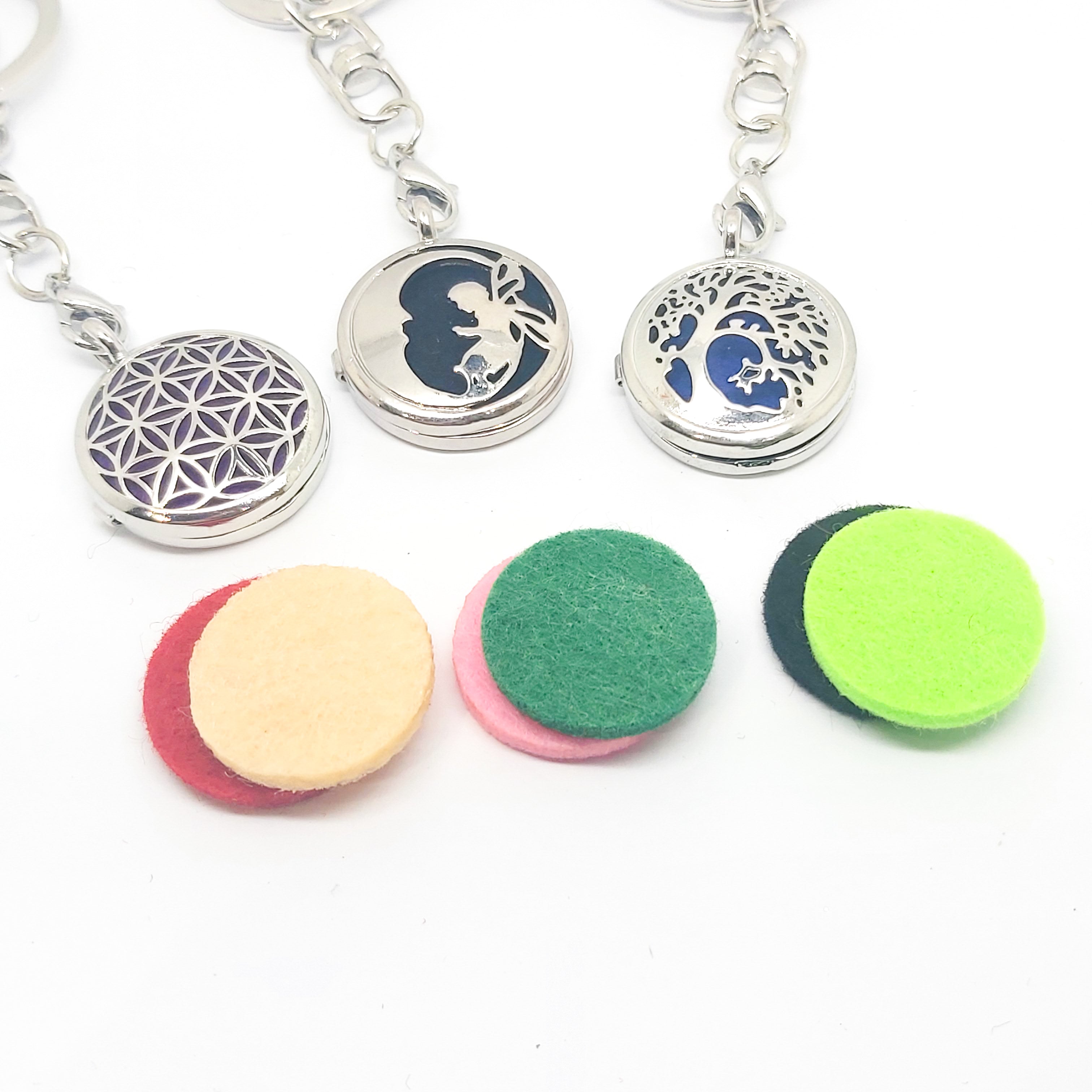 Keyring Diffuser Locket with Colour Pads - Various Scents
