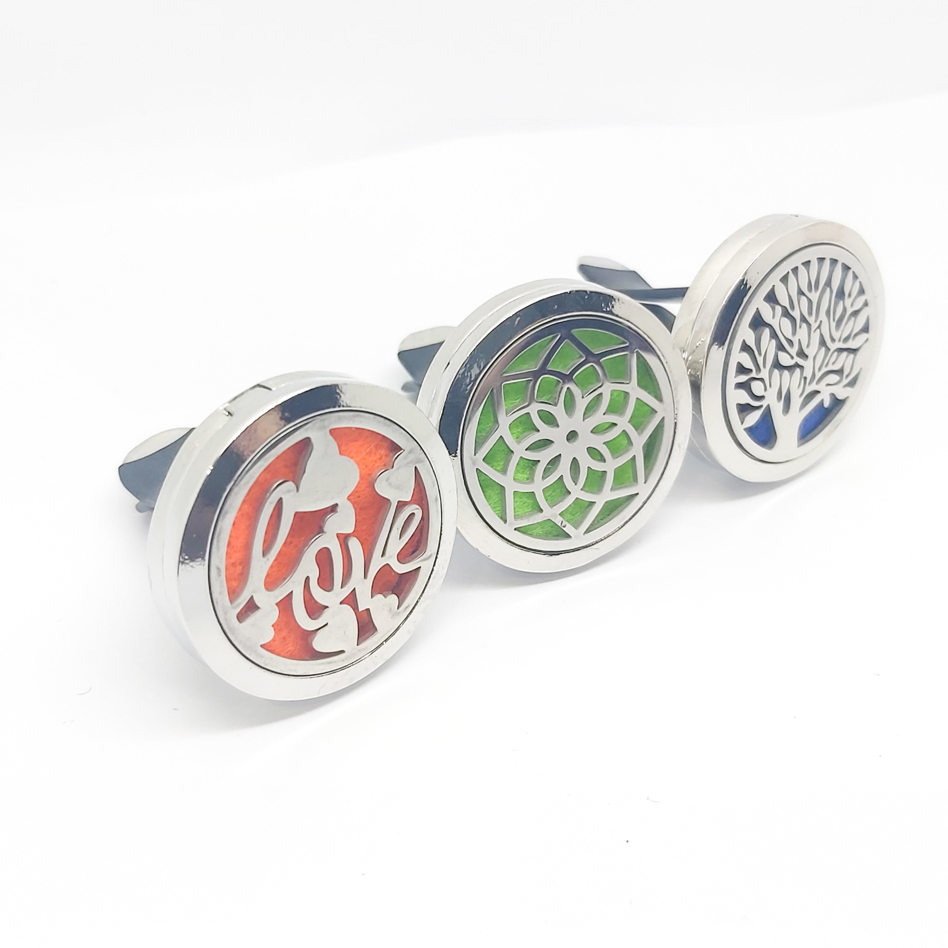 Car Diffuser Locket Vent Clip with Colour Pads - Various Scents