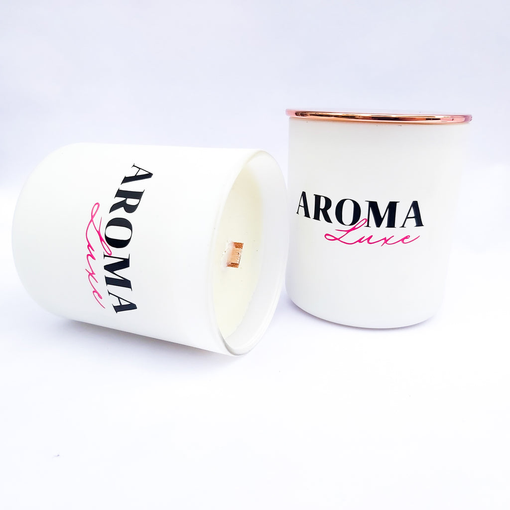 White - Vogue Wood Wick Candle - 200g | Various Scents