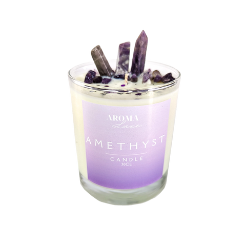 Relax - Amethyst Crystal Candle - 220g | 30cl (Lavender)