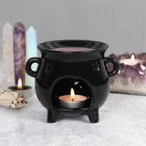 Black Cauldron Shaped Wax Melt Warmer / Oil Burner
