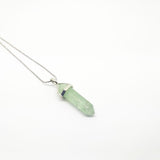 Green Fluorite - Hexagonal Crystal Pointed Necklace