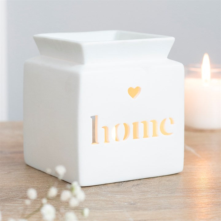 Cube Ceramic Cut Out Wax Melt Warmer - Various Colours