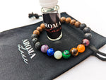 Seven Chakra Gemstone - Lava Crystal Diffuser Bracelet