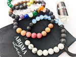 Howlite & Moonstone - Lava Crystal Diffuser Bracelet
