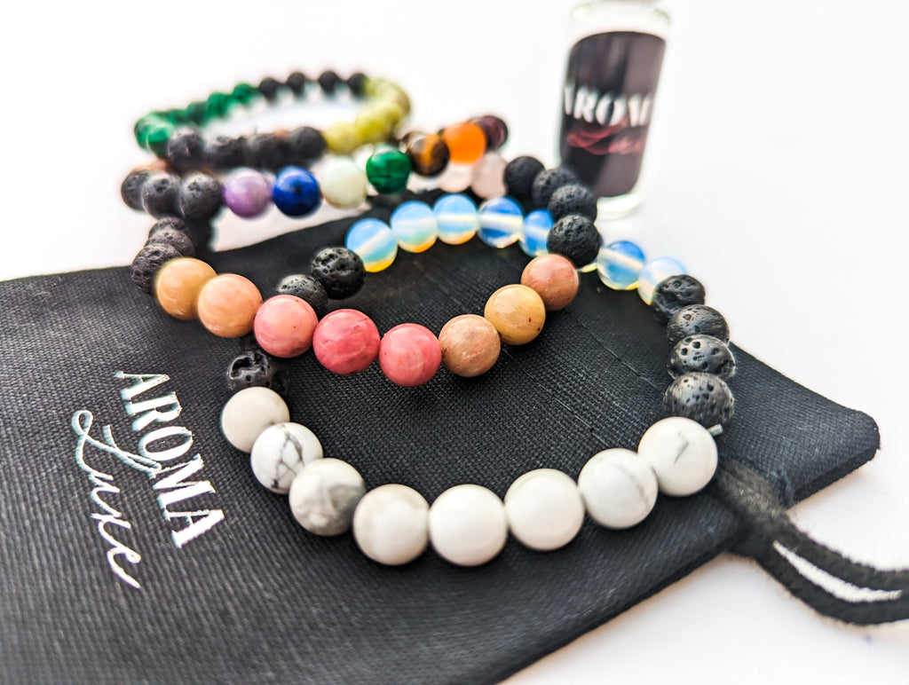Tiger's Eye & Citrine - Lava Crystal Diffuser Bracelet
