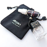 Aroma Luxe Car Diffuser Set - Black lid Bottle with refill and bag