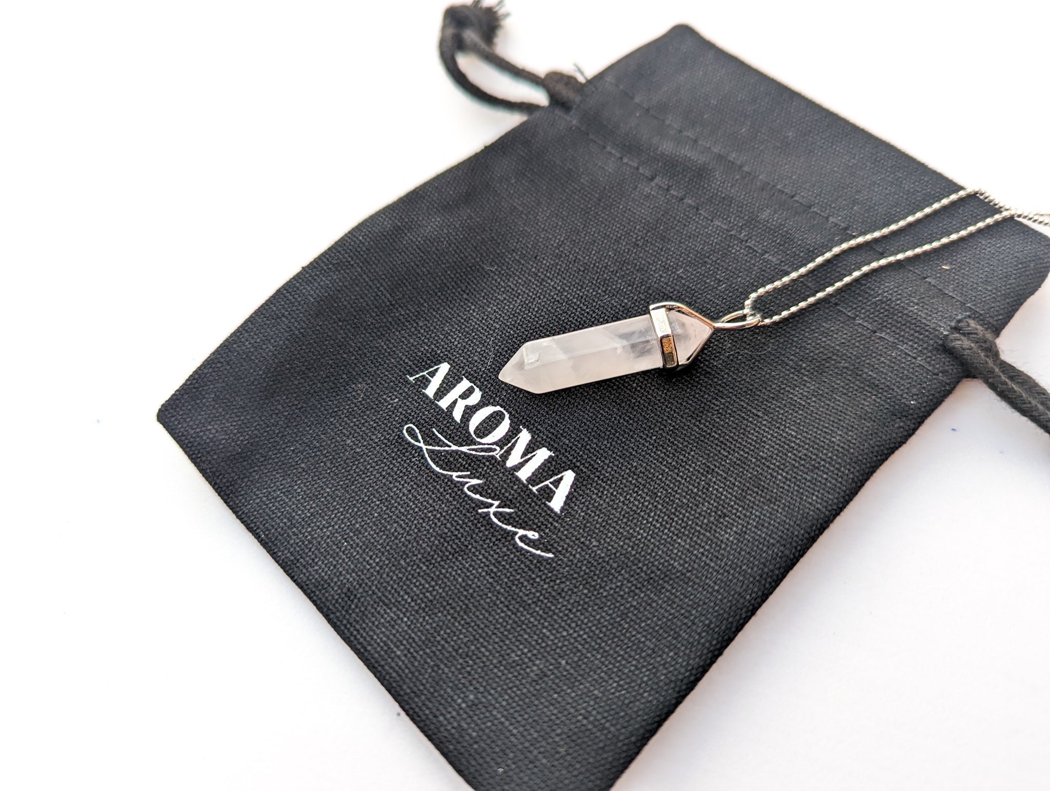 Rose Quartz - Hexagonal Crystal Pointed Necklace