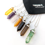 Green Fluorite - Hexagonal Crystal Pointed Necklace